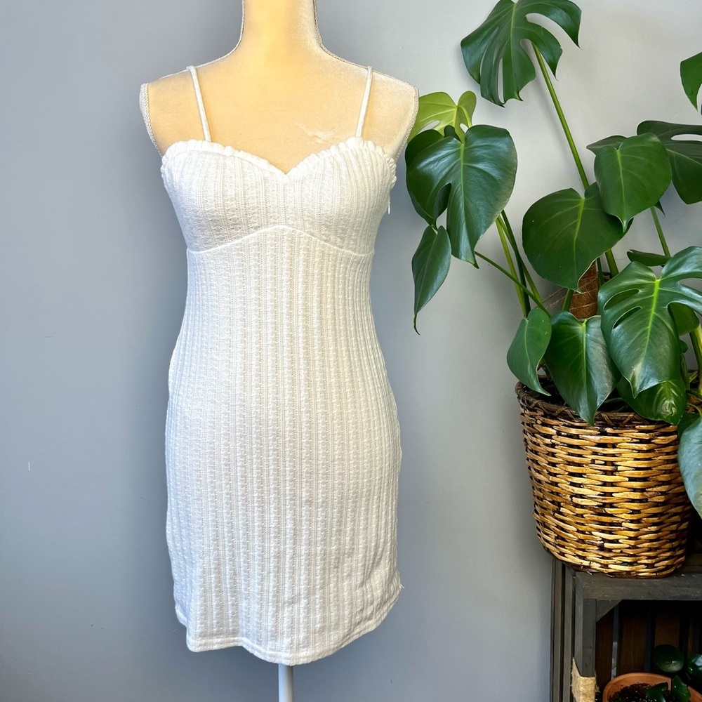Kendall & Kylie White Knit Mini Dress Size Small